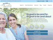 Tablet Screenshot of livefreehomehealthcare.com